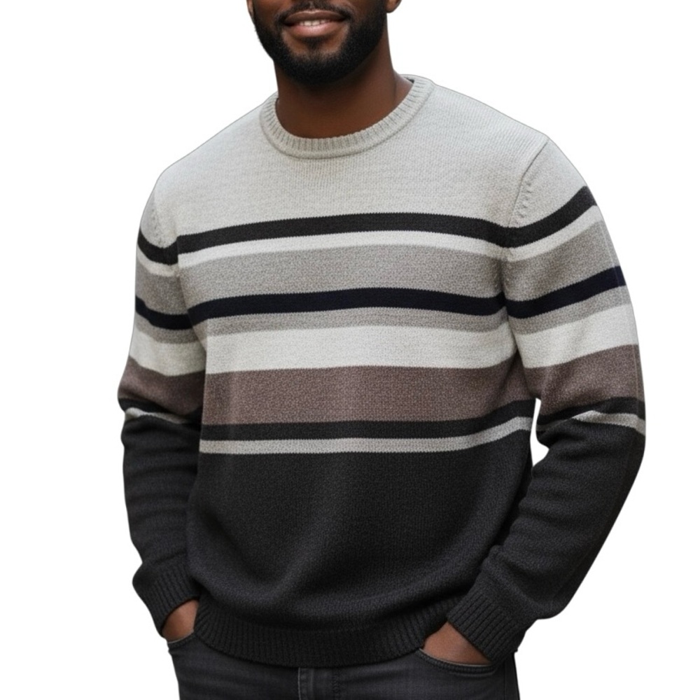 Croft & Barrow Men’s Striped Chenille Sweater | Size XLT